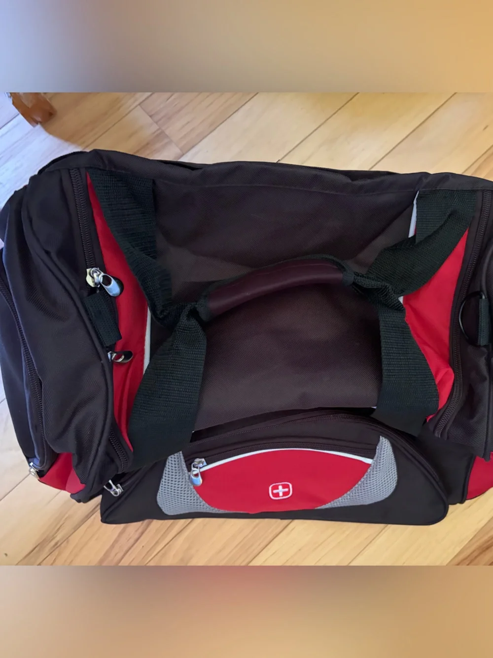Retired SwissGear Black and Red Men’s Duffel Travel Bag